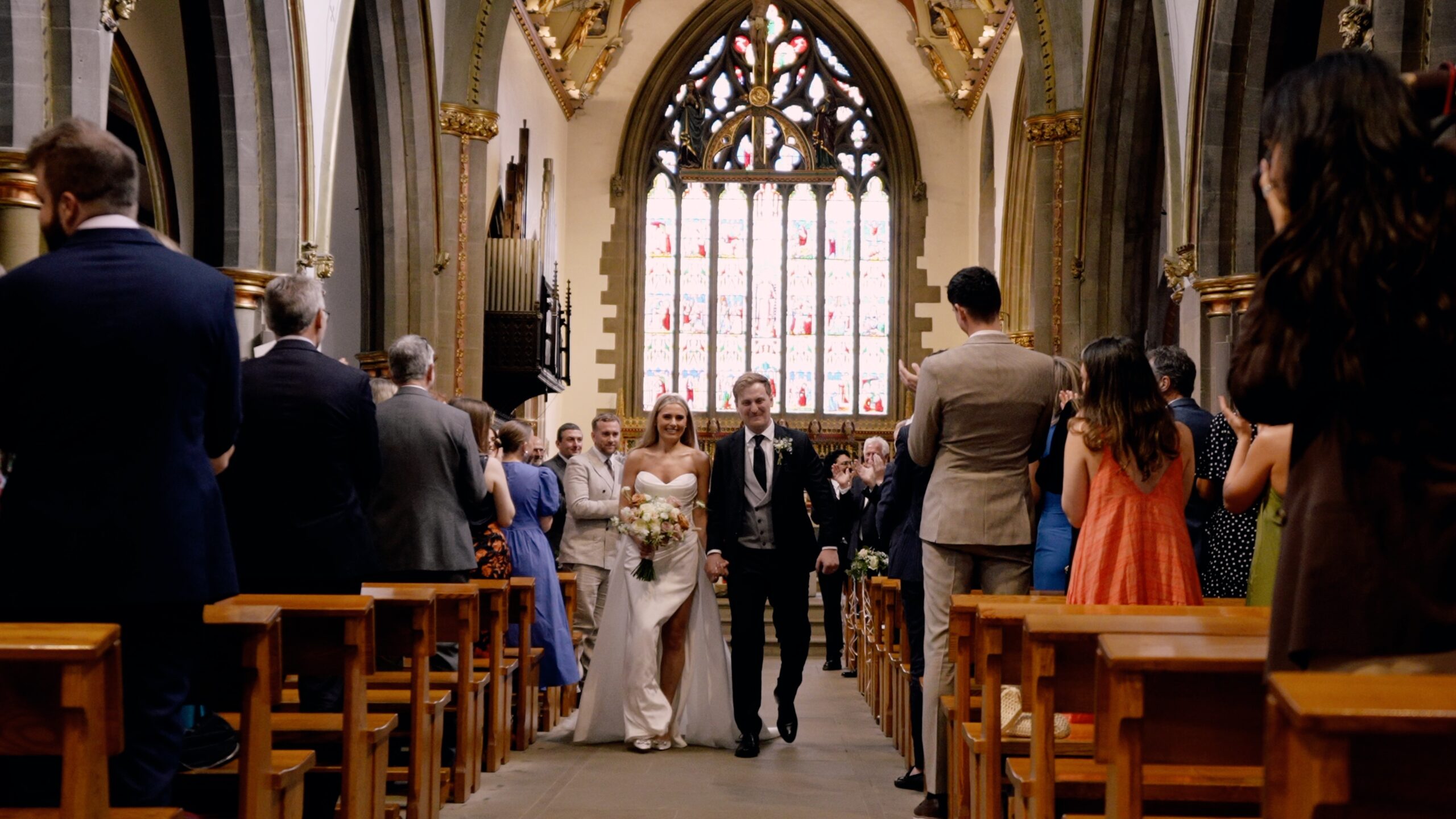 Wedding photo at St Marie's Cathedral Sheffield